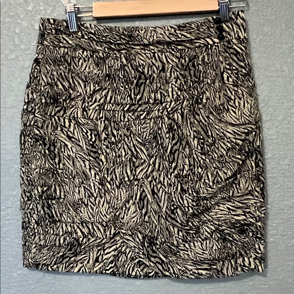 Anthropologie Leifsdottir Skirt 6 Silk Ruched Abstract Print NWT MSRP $288